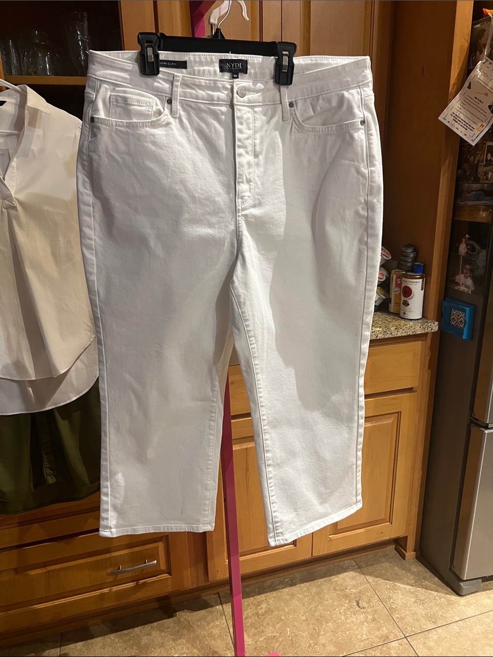 NYDJ Men's Straight White Denim Jeans